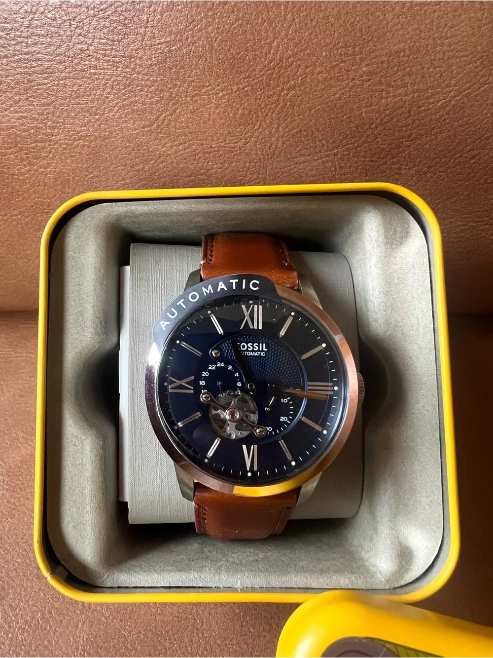 Fossil Automatic Watch Brown Leather Strap – Brand New